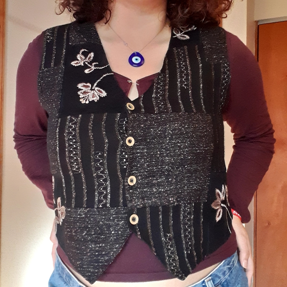 Neutral Patchwork Vest